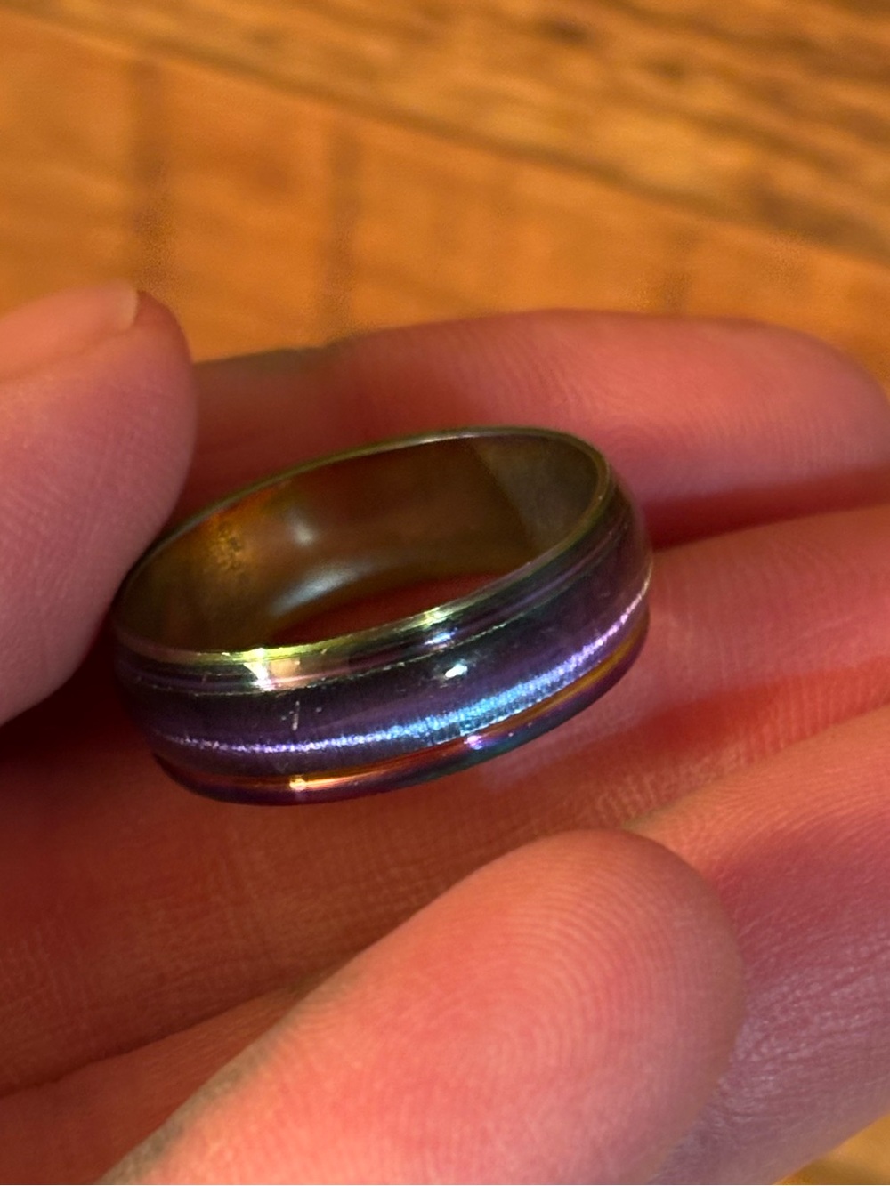 Stainless Steel Rainbow Band Ring - Picture 5 of 5